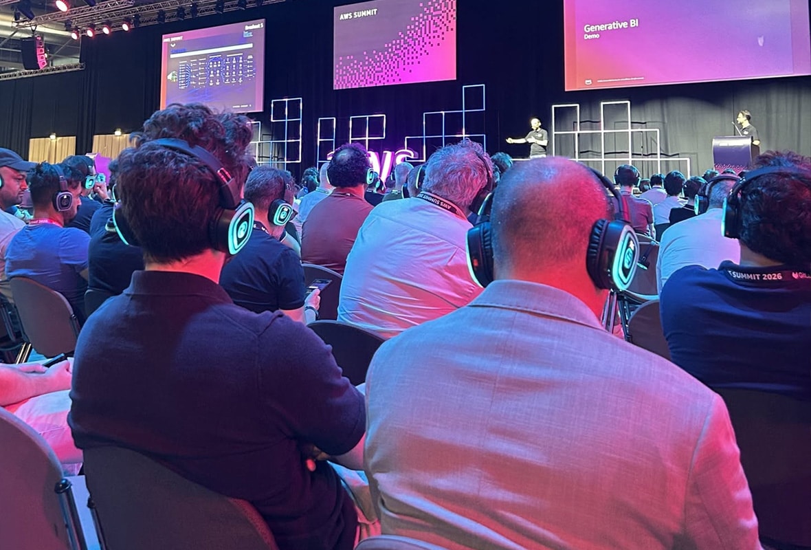 AWS Summit Milano: sistema de audio RF multicanal Silentsystem AWS Summit Milano: sistema de audio RF multicanal Silentsystem