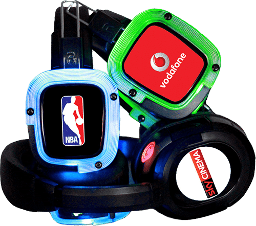 Auriculares personalizados Silentsystem Auriculares silent disco personalizados con logo de empresa