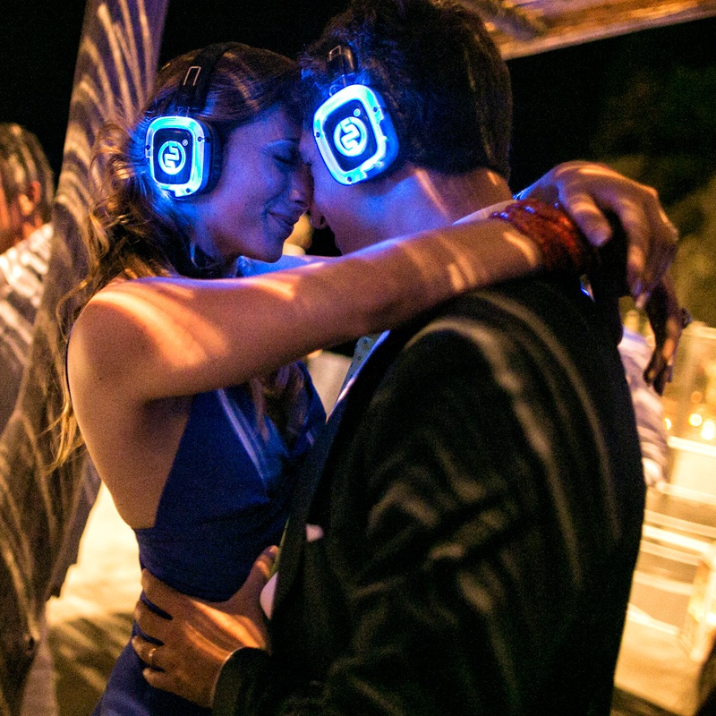Fiesta de boda silent con auriculares Silentsystem